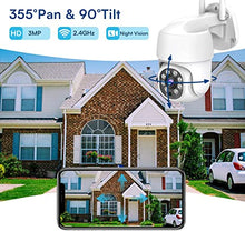 Load image into Gallery viewer, WOOLINK 2K Security Camera Outdoor Wireless WiFi, 360 ° Pan-Tilt 3MP UHD WiFi Camera for Home Security System (2.4ghz Only) Surveillance Camera 2-Way Talking, Motion Detect and Night Vision
