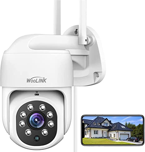 WOOLINK 2K Security Camera Outdoor Wireless WiFi, 360 ° Pan-Tilt 3MP UHD WiFi Camera for Home Security System (2.4ghz Only) Surveillance Camera 2-Way Talking, Motion Detect and Night Vision
